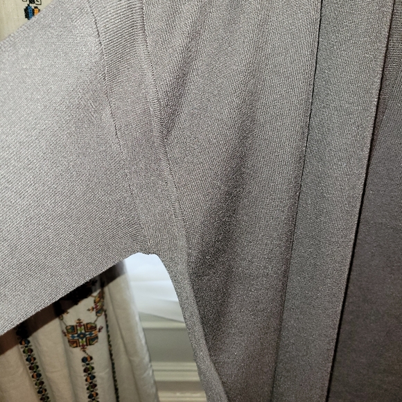 Anne Klein Open Front Knit Grey Duster M PRICE LOWERED - Picture 4 of 10